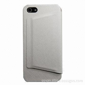 Book-opened soft PU leather case in white color for Apple iPhone All series many colors can be made